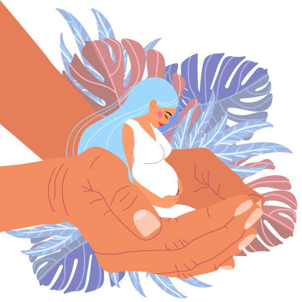 大医生的手牵着一头漂亮的长发图片下载