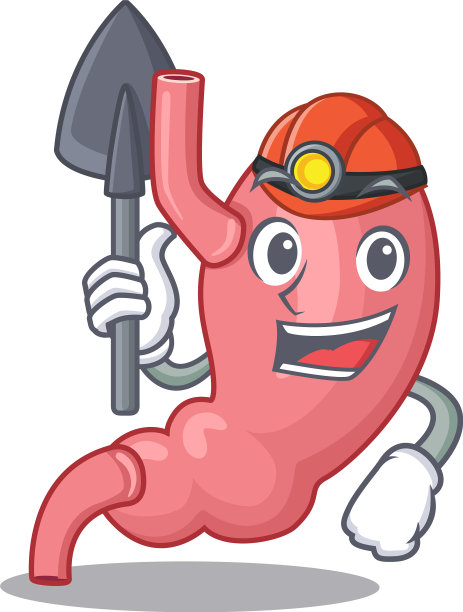 人胃矿工卡通设计理念图片下载