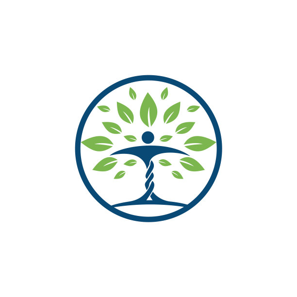 带有人情味的叶子标志设计图片下载