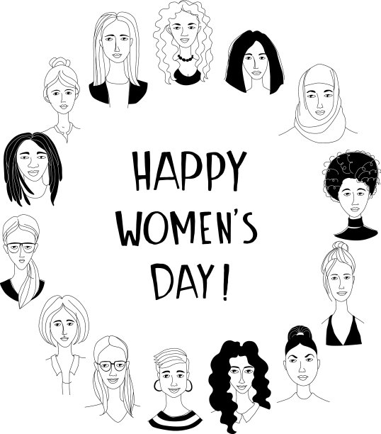 女性头像背景画垃圾涂鸦线图片下载