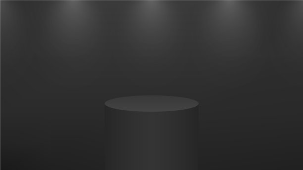 逼真的黑色3d讲台产品显示图片下载