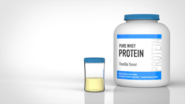 蛋白质瓶和摇瓶右3d渲染图片下载