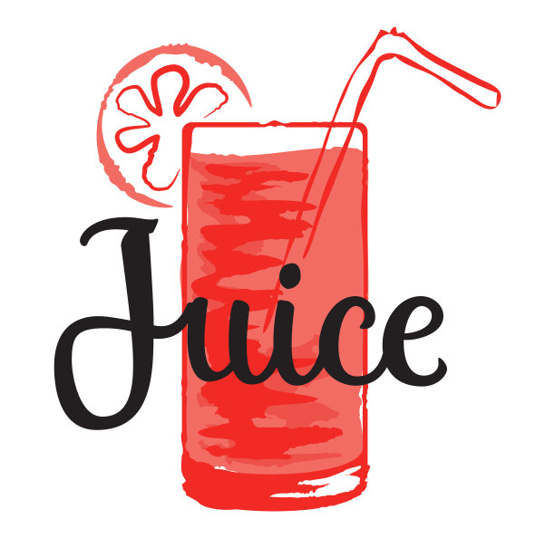 水彩风格的果汁贴纸图片下载