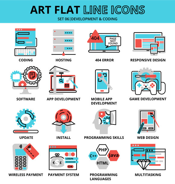 设置开发和编码图标图片下载