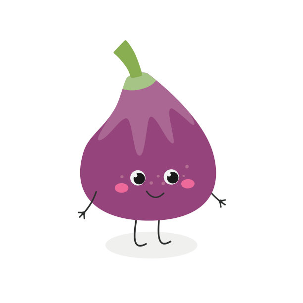 可爱的卡通人物在平面风格图片下载