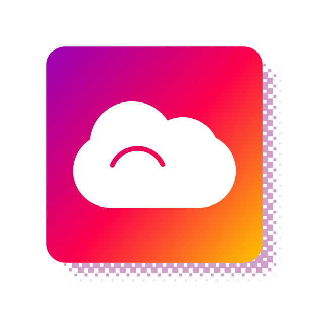 白色的云图标孤立的白色背景图片下载