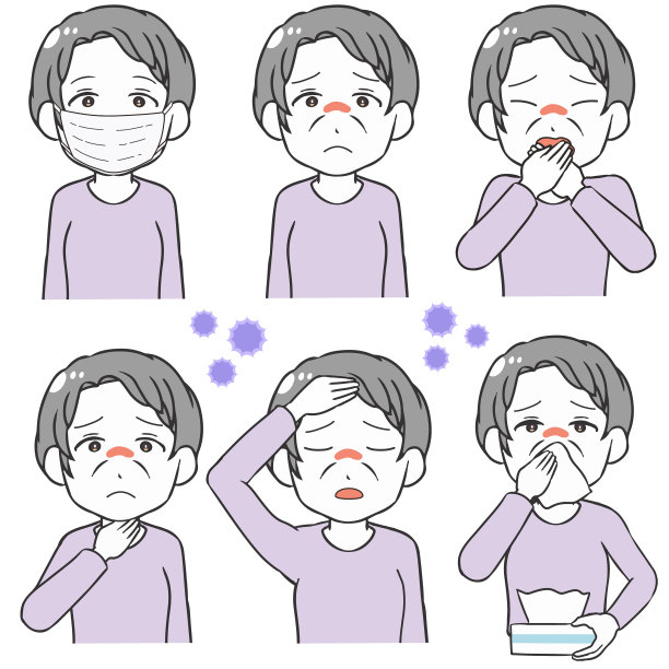 老年妇女感冒症状图片下载