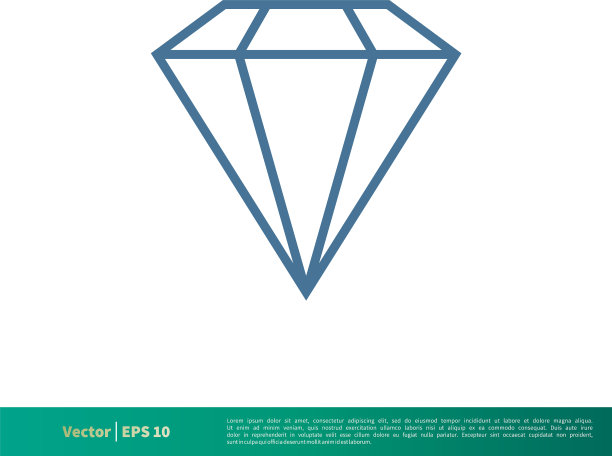 钻石图标标志模板设计eps 10图片下载