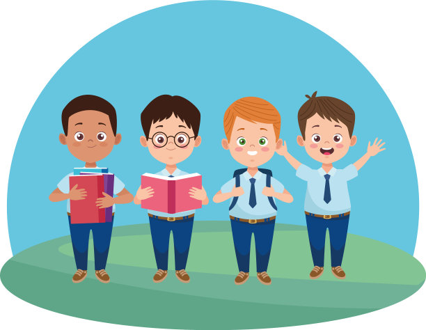 穿着制服的小男孩图片下载