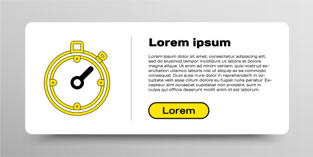 线秒表图标隔离在白色背景图片下载