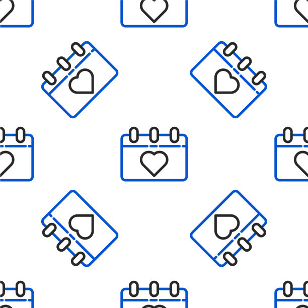 行日历与8月的图标隔离无缝图片下载