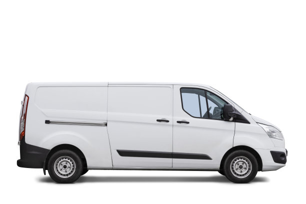 现代的白色面包车被白色隔离图片下载