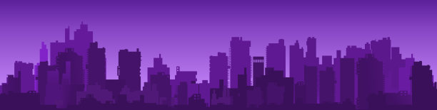 城市景观景观紫外线建筑城市平面图片下载