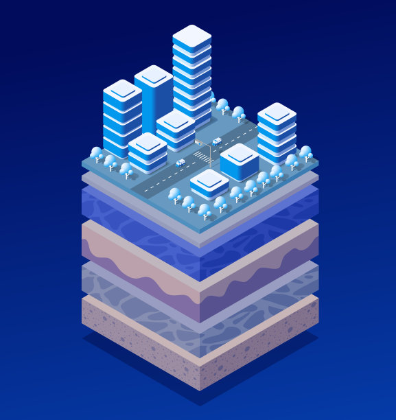 城市环境的土层剖面地质图片下载