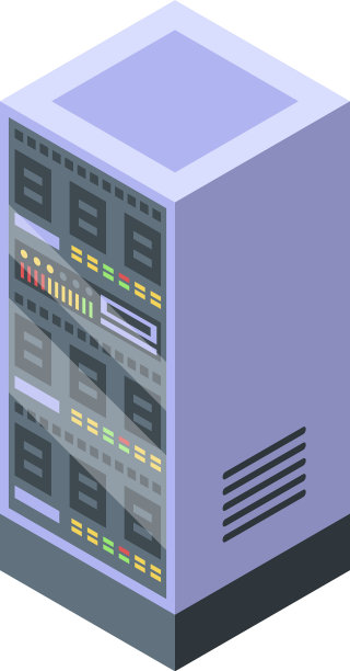 现代服务器衣柜图标等距风格图片下载