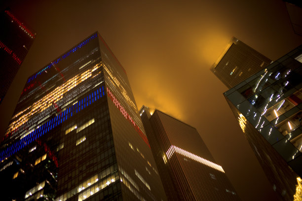 俄罗斯首都莫斯科的夜景。图片下载