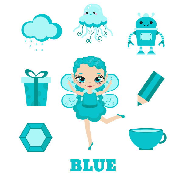 一组卡通仙女人物。图片下载