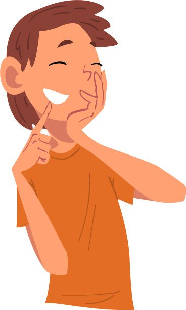 体贴微笑的男孩放松开朗的少年图片下载