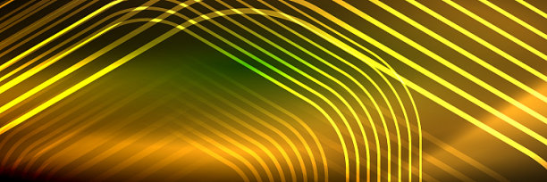 闪亮的霓虹灯线条，条纹和波浪技术图片下载