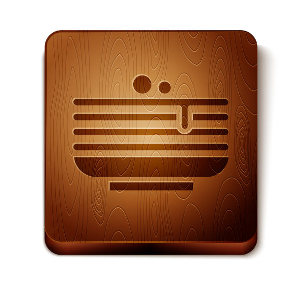 棕色堆栈煎饼图标孤立在白色图片下载