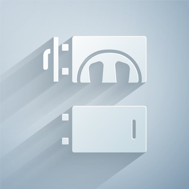 剪纸火葬场图标孤立在灰色图片下载