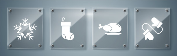 套对针织圣诞手套烤图片下载