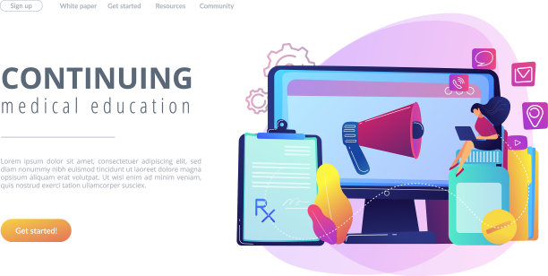 医药营销概念登陆页面图片下载