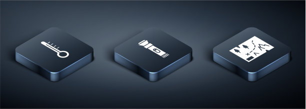 设置等距气象温度计折叠图图片下载