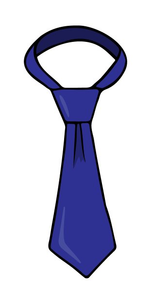 经典领带，手绘彩色插图。图片下载
