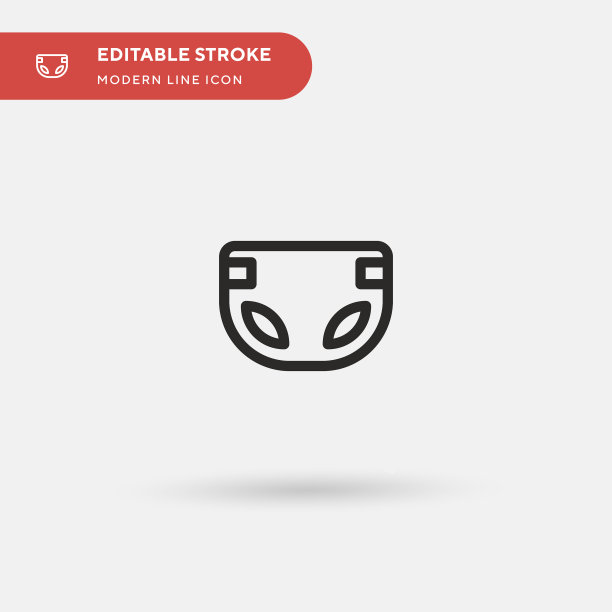 尿布简单图标符号图片下载