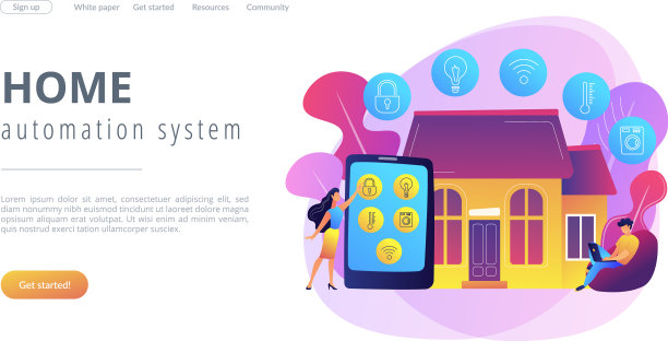 智能家居概念登陆页面图片下载