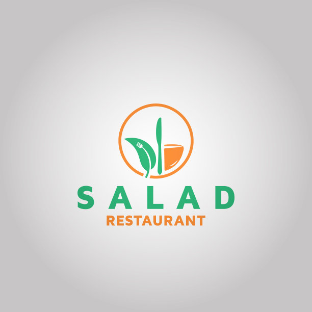 沙拉餐厅标识设计图片下载