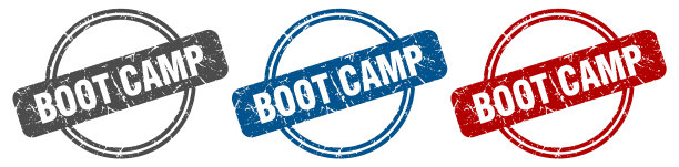 训练营邮票，训练营标志，训练营标签集图片下载