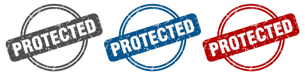 受保护的邮票受保护的标志受保护的标签集图片下载