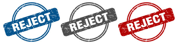 拒绝邮票拒绝标志拒绝标签集图片下载