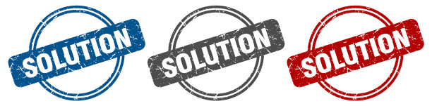 解决方案盖章解决方案签名解决方案标签集图片下载
