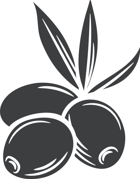 橄榄形图标徽章图片下载