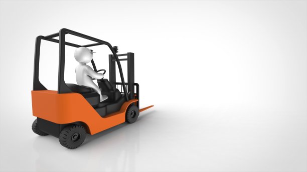 叉车和人返回左3d渲染图片下载