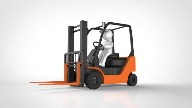 叉车和人员3d图片下载