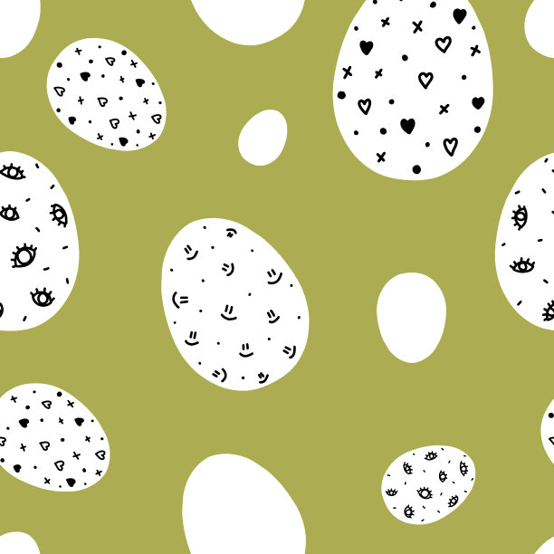 矢量插图复活节蛋无缝模式。图片下载
