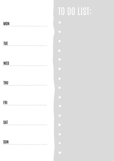 做的清单，有空间的笔记，所有的日子为计划。图片下载