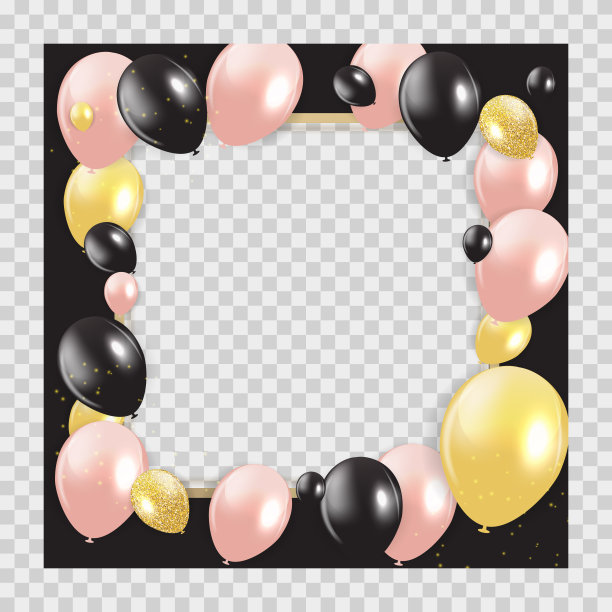 以气球为节日背景的抽象贺卡。矢量插图EPS10。方形模板的社会网络和信使在透明的背景图片下载