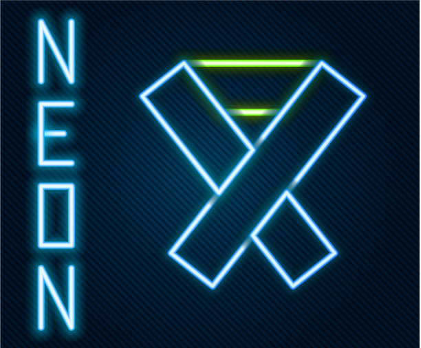发光霓虹线意识丝带图标孤立图片下载