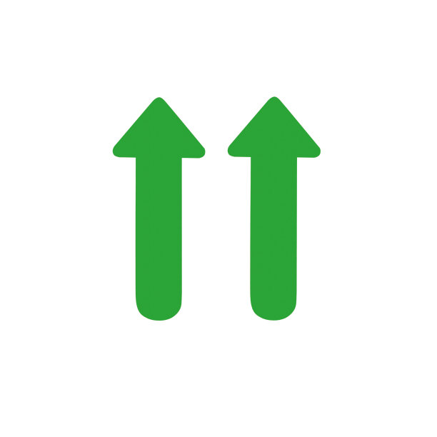 白色背景上的两个绿色箭头图片下载
