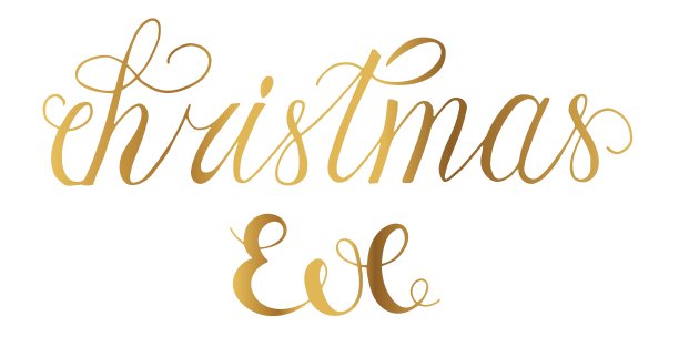 刻字-平安夜。金色的铭文。白色背景隔离。图片下载