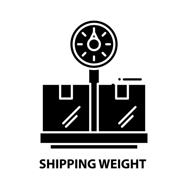 航运重量图标，黑色矢量符号可编辑笔画，概念说明图片下载