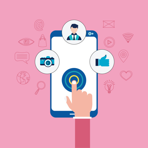 智能手机社交网络图片下载