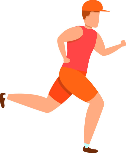 男孩跑步图标卡通风格图片下载