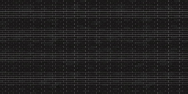 黑色砖墙背景，深灰色砖墙。图片下载