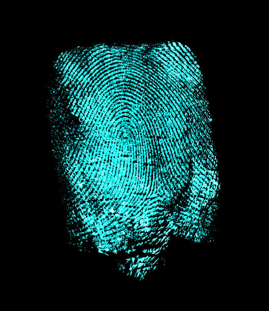 黑色背景上的指纹图片下载